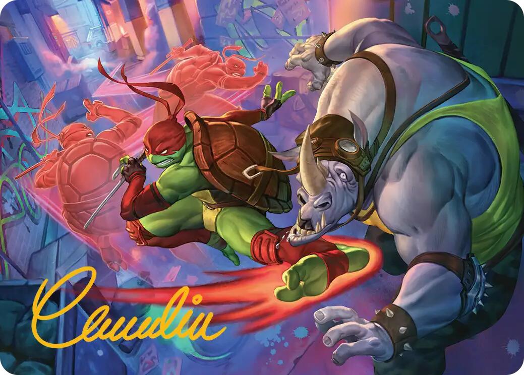 Super Combo Art Card (Gold-Stamped Signature) [Teenage Mutant Ninja Turtles Art Series] | Boutique FDB TCG