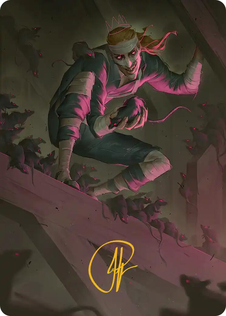 Rat King, the Chaosbringer Art Card (Gold-Stamped Signature) [Teenage Mutant Ninja Turtles Art Series] | Boutique FDB TCG