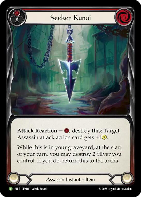 Seeker Kunai (Red) [GEM111] (GEM Pack 4)  Cold Foil | Boutique FDB TCG