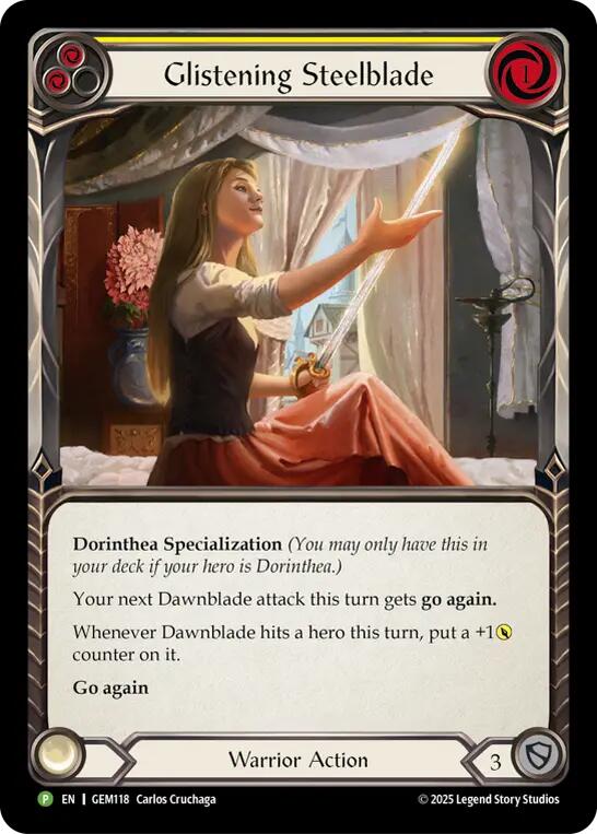 Glistening Steelblade [GEM118] (GEM Pack 4)  Rainbow Foil | Boutique FDB TCG