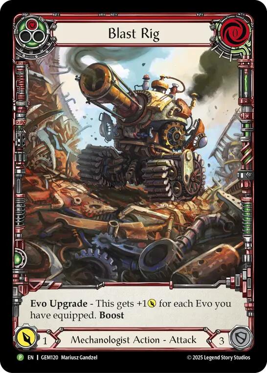 Blast Rig (Red) [GEM120] (GEM Pack 4)  Rainbow Foil | Boutique FDB TCG