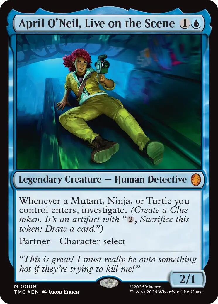 April O'Neil, Live on the Scene (Surge Foil) [Teenage Mutant Ninja Turtles Commander] | Boutique FDB TCG
