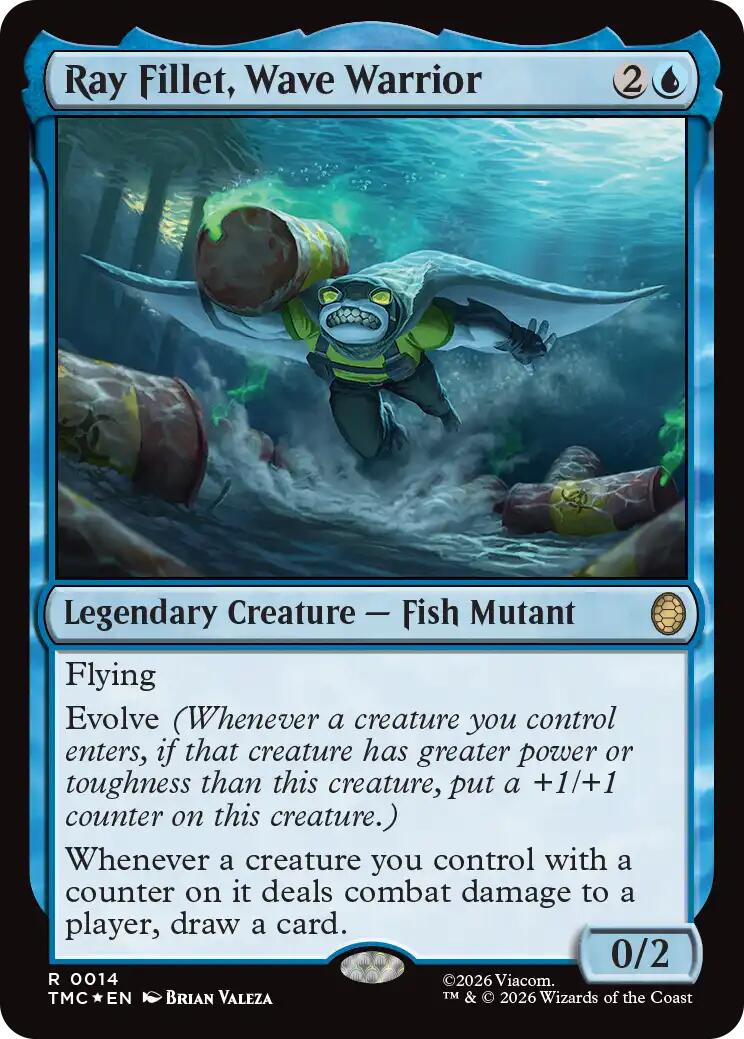 Ray Fillet, Wave Warrior (Surge Foil) [Teenage Mutant Ninja Turtles Commander] | Boutique FDB TCG