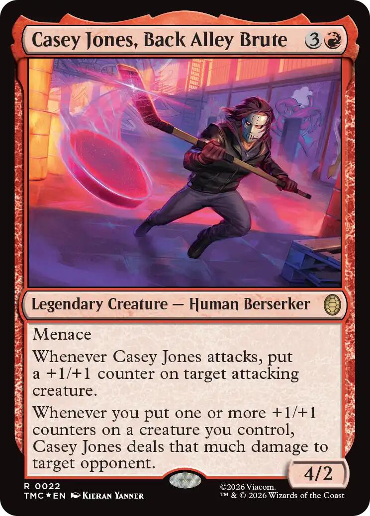 Casey Jones, Back Alley Brute (Surge Foil) [Teenage Mutant Ninja Turtles Commander] | Boutique FDB TCG