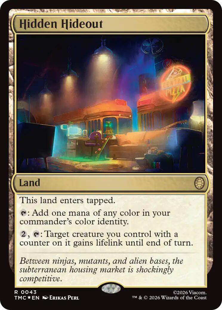 Hidden Hideout (Surge Foil) [Teenage Mutant Ninja Turtles Commander] | Boutique FDB TCG