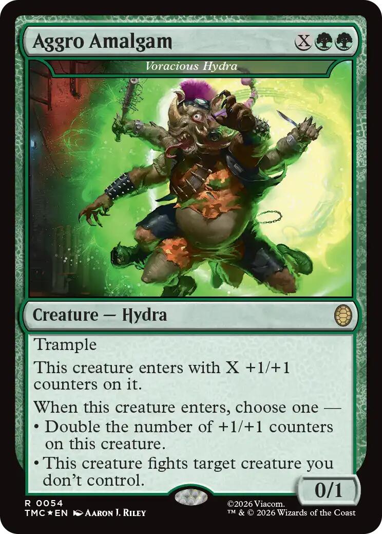 Aggro Amalgam - Voracious Hydra (Surge Foil) [Teenage Mutant Ninja Turtles Commander] | Boutique FDB TCG