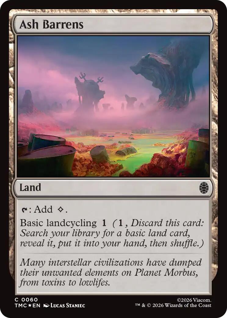 Ash Barrens (Surge Foil) [Teenage Mutant Ninja Turtles Commander] | Boutique FDB TCG