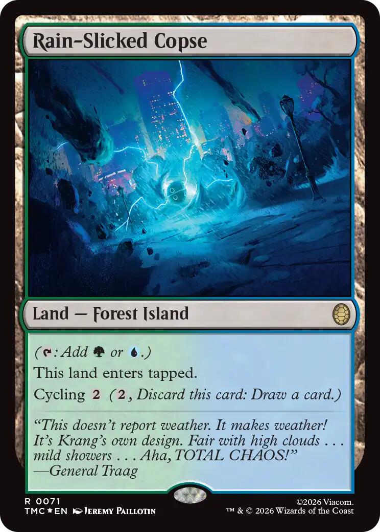 Rain-Slicked Copse (Surge Foil) [Teenage Mutant Ninja Turtles Commander] | Boutique FDB TCG