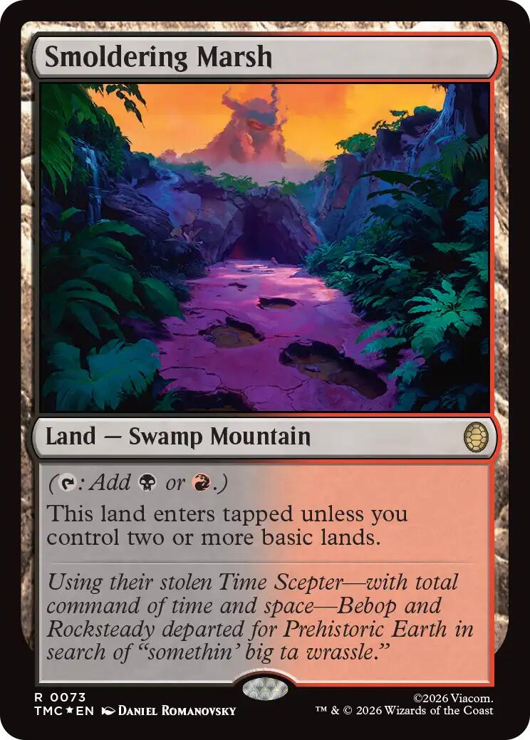 Smoldering Marsh (Surge Foil) [Teenage Mutant Ninja Turtles Commander] | Boutique FDB TCG
