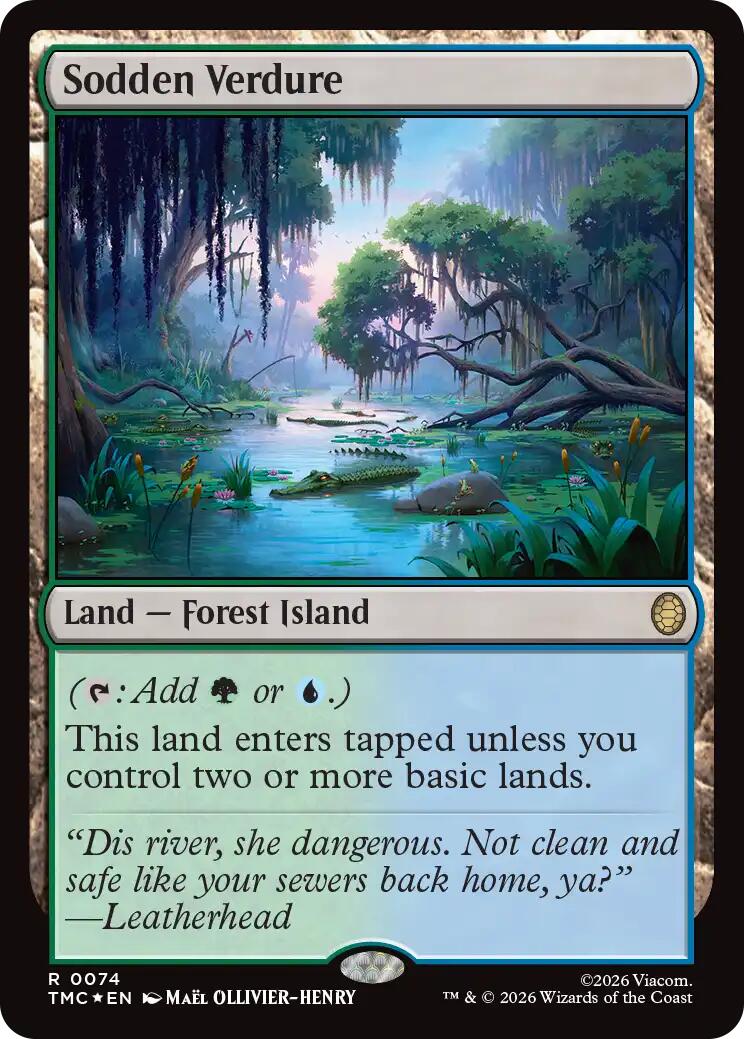 Sodden Verdure (Surge Foil) [Teenage Mutant Ninja Turtles Commander] | Boutique FDB TCG