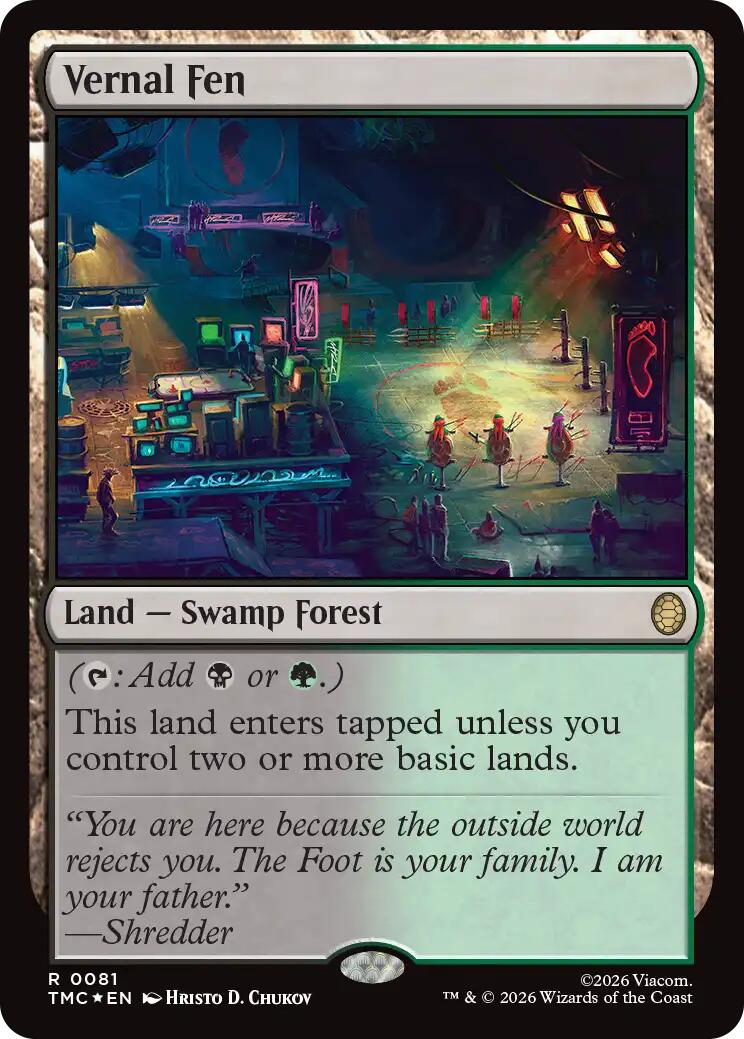 Vernal Fen (Surge Foil) [Teenage Mutant Ninja Turtles Commander] | Boutique FDB TCG