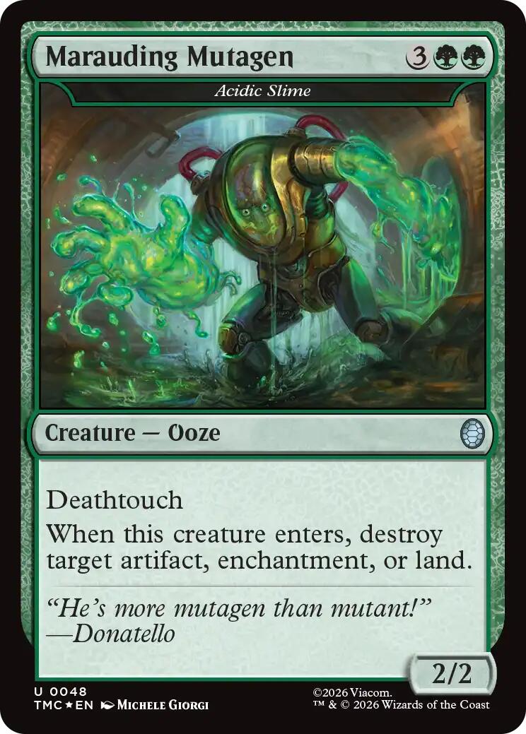 Marauding Mutagen - Acidic Slime (Surge Foil) [Teenage Mutant Ninja Turtles Commander] | Boutique FDB TCG