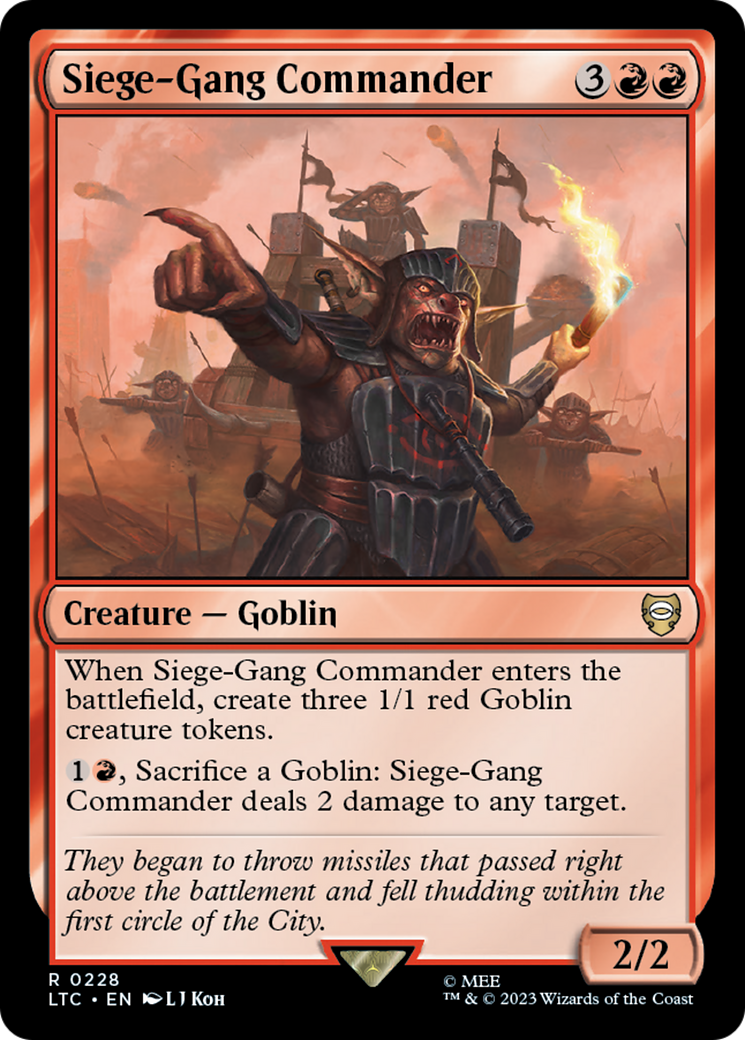 Siege-Gang Commander [The Lord of the Rings: Tales of Middle-Earth Commander] | Boutique FDB TCG