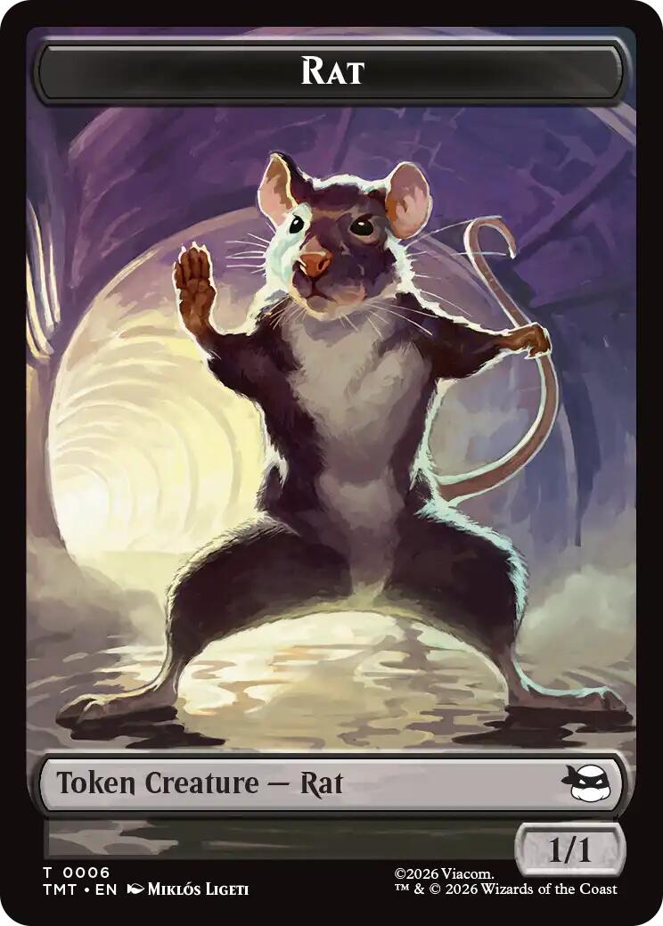 Clue // Rat Double-Sided Token [Teenage Mutant Ninja Turtles Commander Tokens] | Boutique FDB TCG