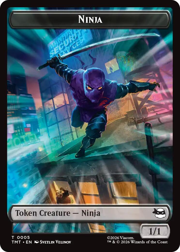 Ninja // Food Double-Sided Token [Teenage Mutant Ninja Turtles Tokens] | Boutique FDB TCG