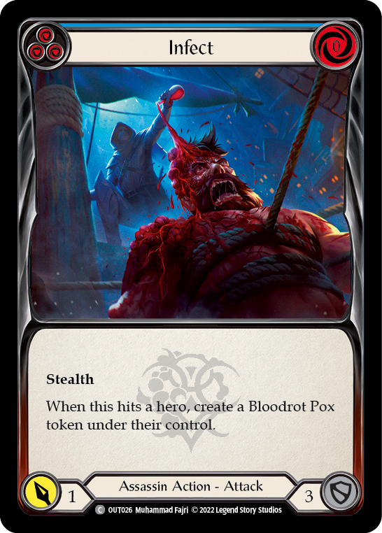 Infect (Blue) [OUT026] (Outsiders)  Rainbow Foil | Boutique FDB TCG