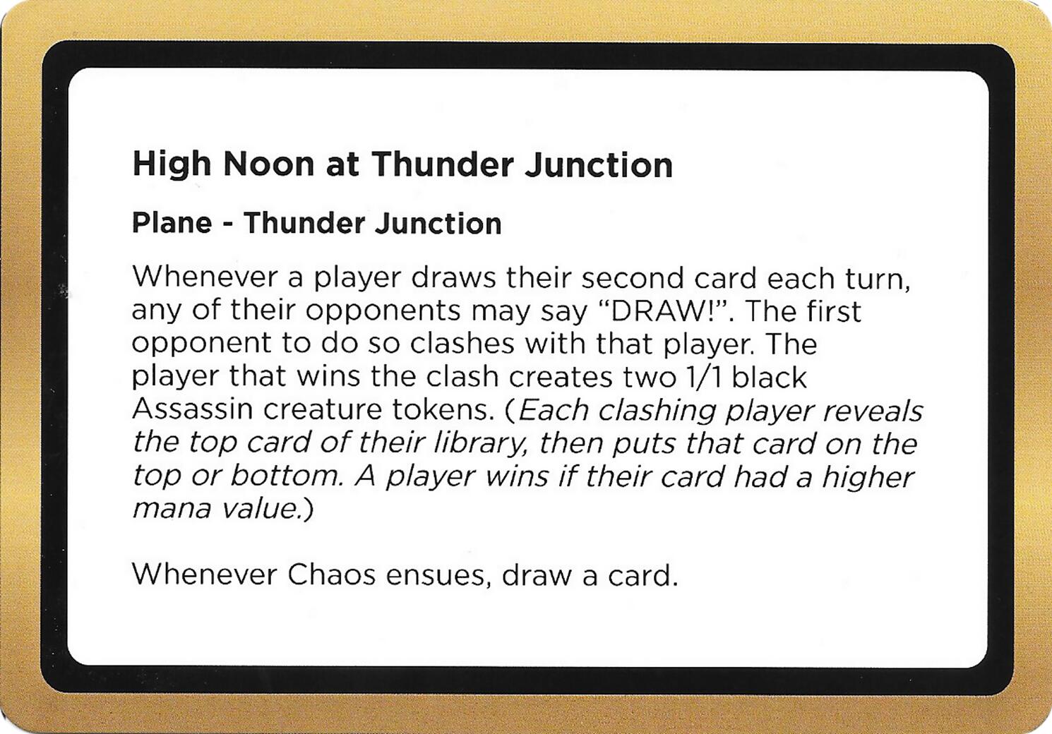 High Noon at Thunder Junction (Black Lotus Unknown Planechase) [Oversize Cards] | Boutique FDB TCG