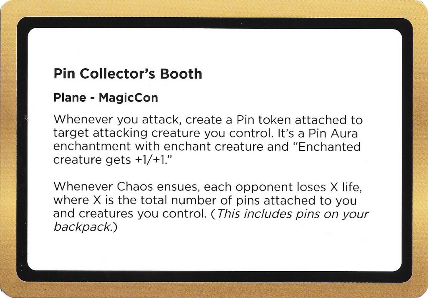 Pin Collector's Booth (Black Lotus Unknown Planechase) [Oversize Cards] | Boutique FDB TCG
