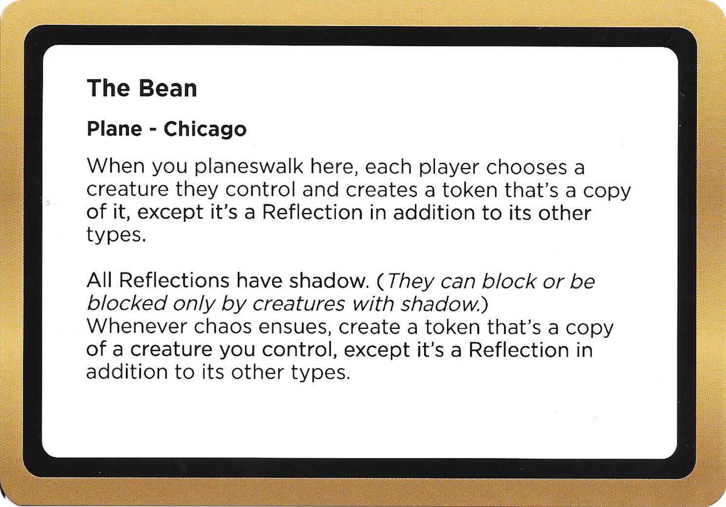 The Bean (Black Lotus Unknown Planechase) [Oversize Cards] | Boutique FDB TCG