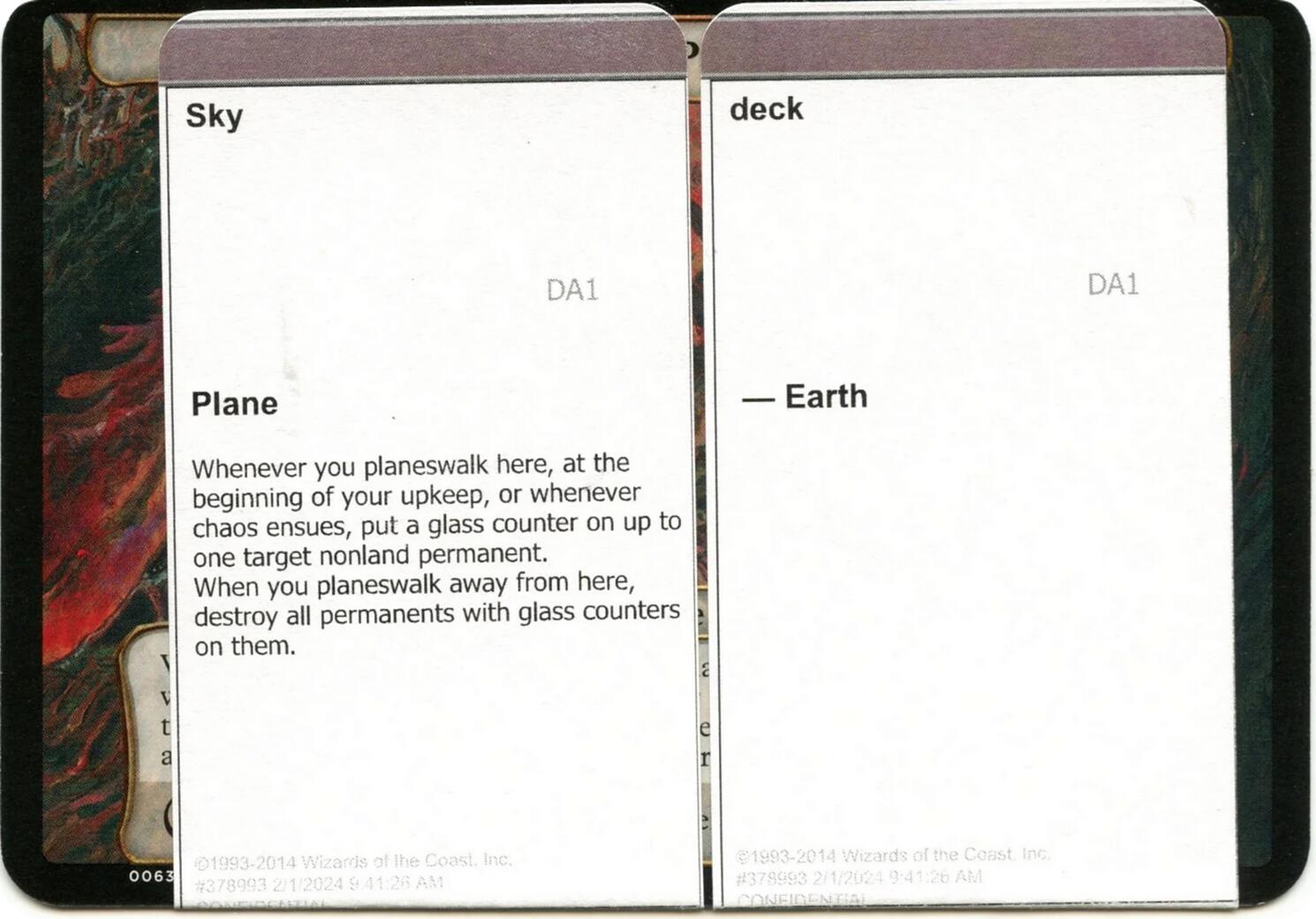 Sky Deck (Black Lotus Unknown Planechase) [Oversize Cards] | Boutique FDB TCG