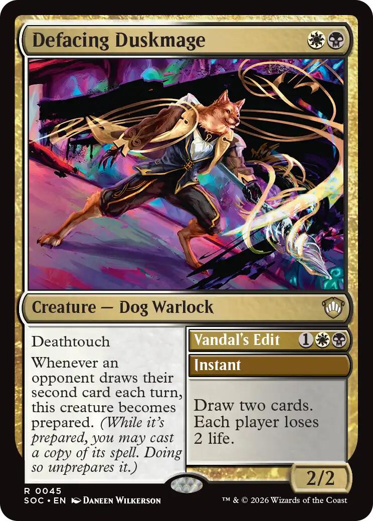 Defacing Duskmage [Secrets of Strixhaven Commander] | Boutique FDB TCG