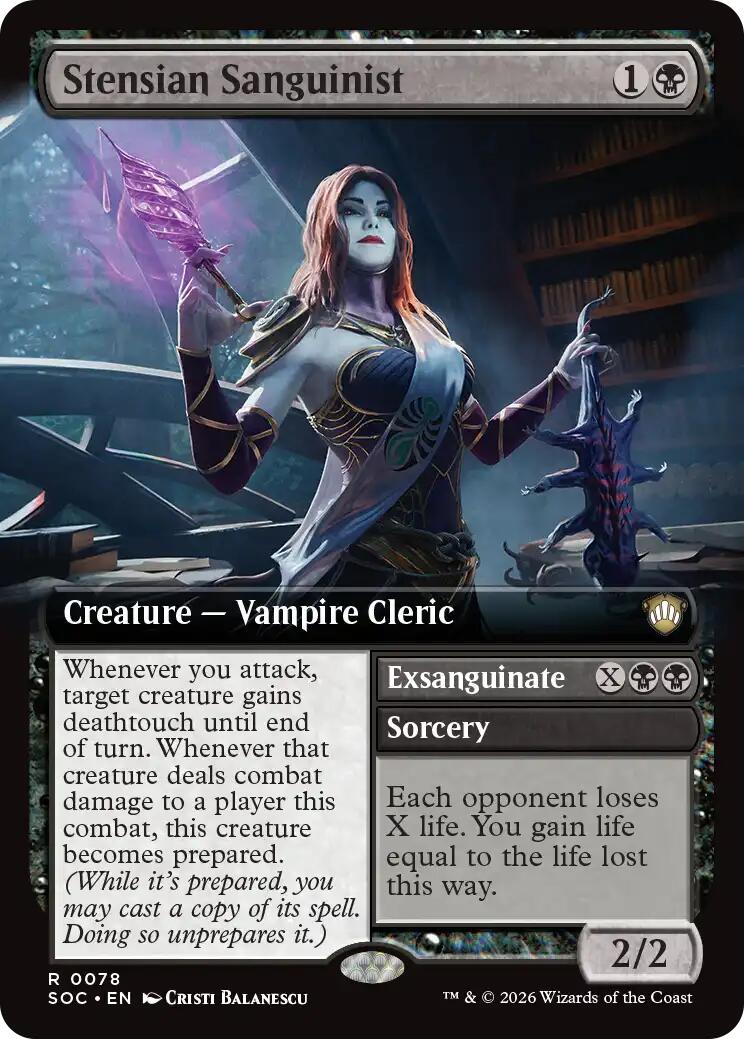Stensian Sanguinist (Extended Art) [Secrets of Strixhaven Commander] | Boutique FDB TCG