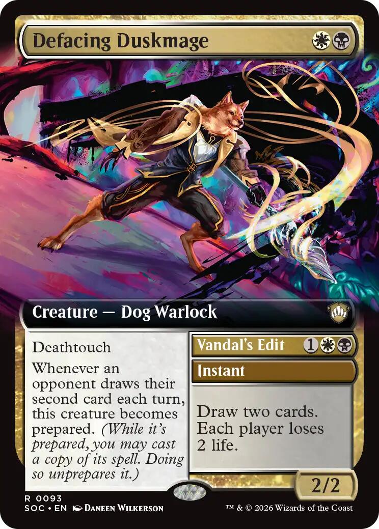 Defacing Duskmage (Extended Art) [Secrets of Strixhaven Commander] | Boutique FDB TCG