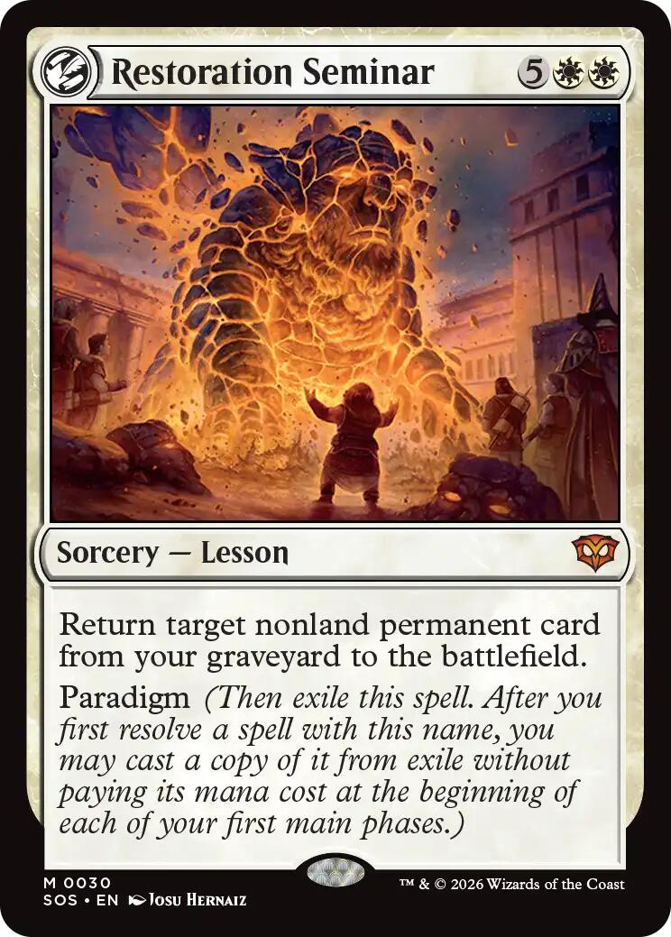 Restoration Seminar [Secrets of Strixhaven] | Boutique FDB TCG