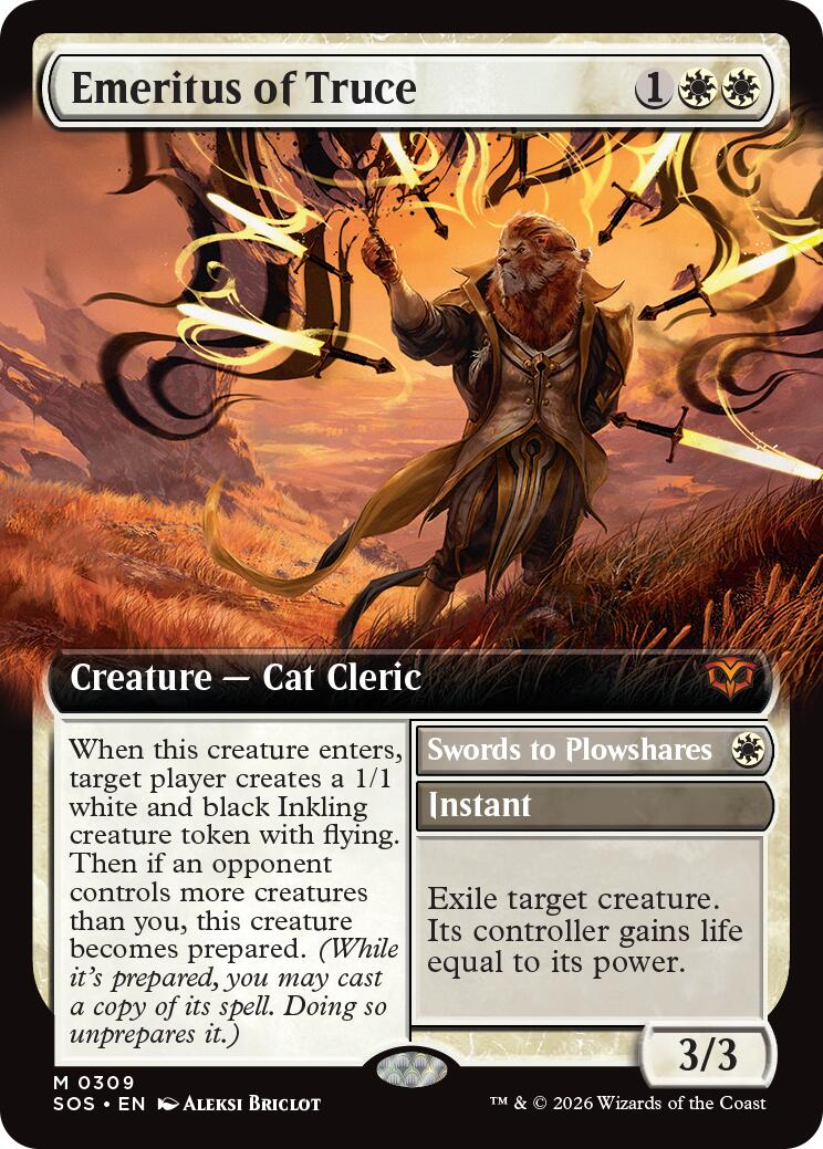 Emeritus of Truce (Extended Art) [Secrets of Strixhaven] | Boutique FDB TCG