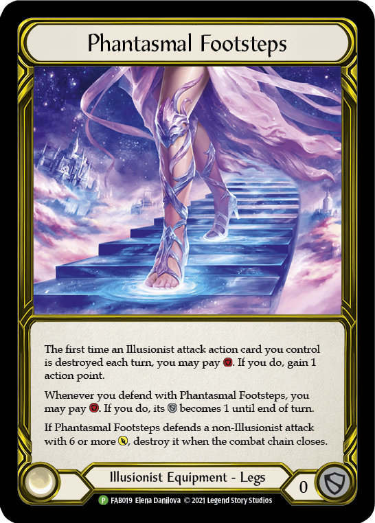 Phantasmal Footsteps (Golden) [FAB019] (Promo)  Cold Foil | Boutique FDB TCG