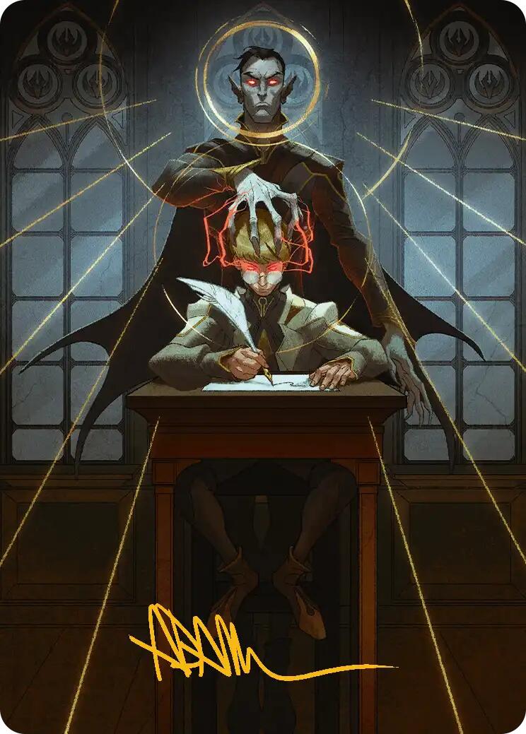 Vampiric Tutor Art Card (Gold-Stamped Signature) [Secrets of Strixhaven Art Series] | Boutique FDB TCG