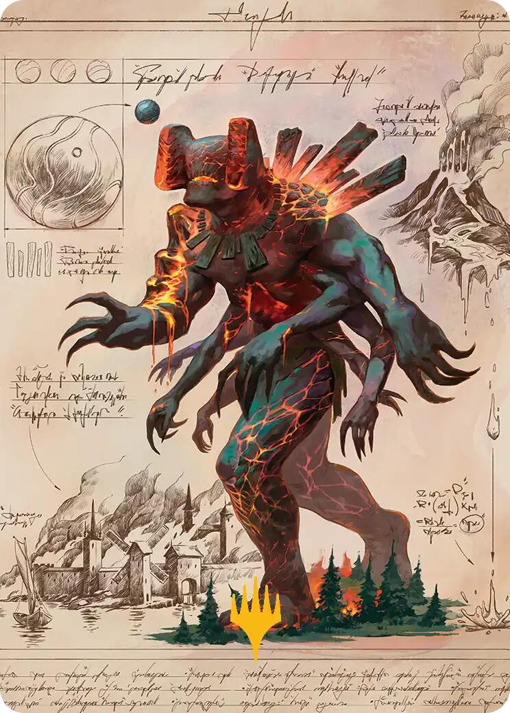 Magmablood Archaic Art Card (Gold-Stamped Planeswalker Symbol) [Secrets of Strixhaven Art Series] | Boutique FDB TCG