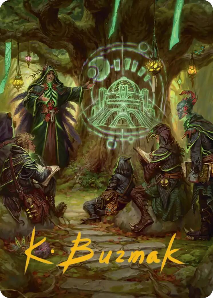 Sylvan Library Art Card (Gold-Stamped Signature) [Secrets of Strixhaven Art Series] | Boutique FDB TCG