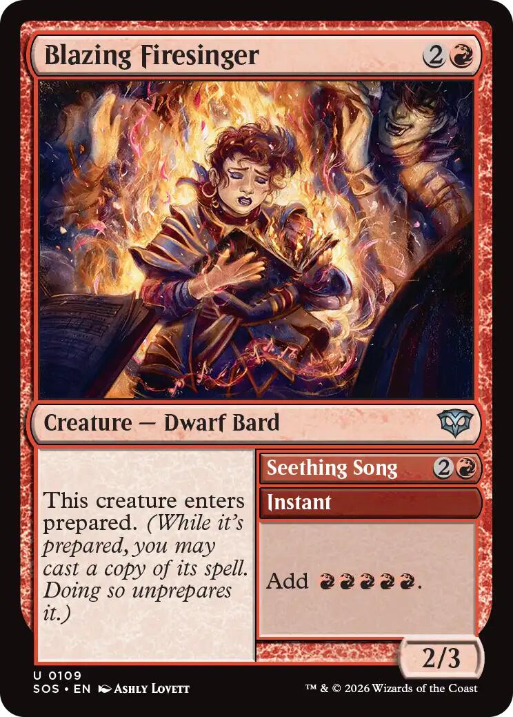 Blazing Firesinger [Secrets of Strixhaven] | Boutique FDB TCG