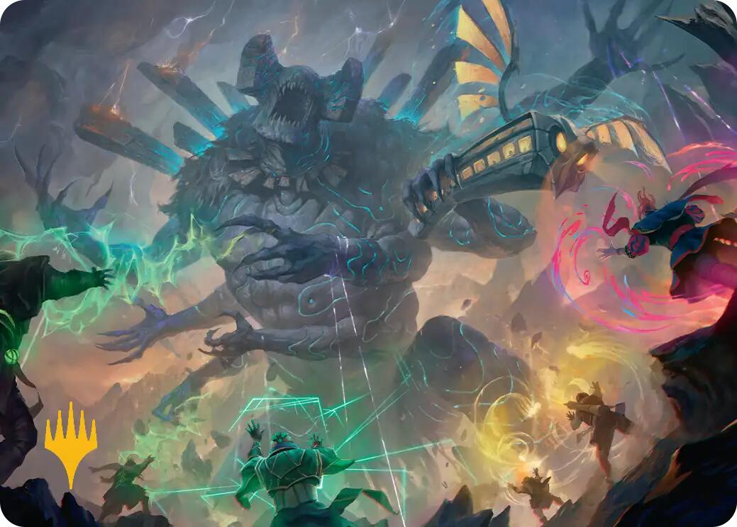Moment of Reckoning Art Card (Gold-Stamped Planeswalker Symbol) [Secrets of Strixhaven Art Series] | Boutique FDB TCG