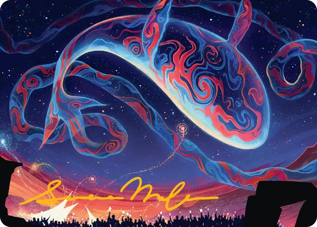 Spectacular Skywhale Art Card (Gold-Stamped Signature) [Secrets of Strixhaven Art Series] | Boutique FDB TCG