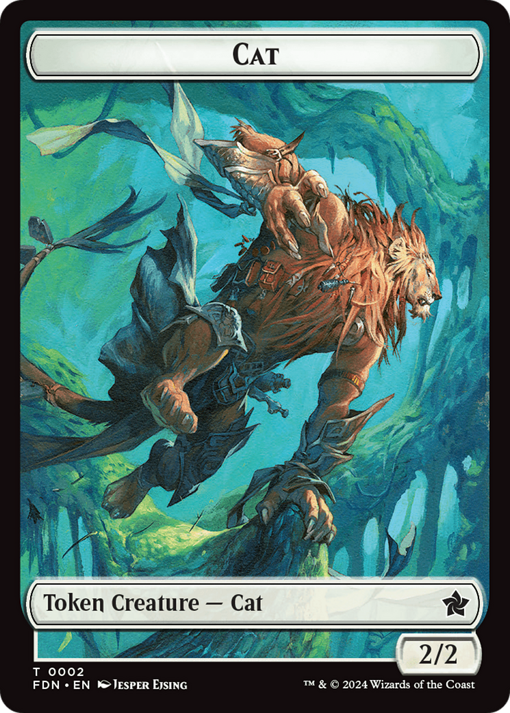 Cat (0001) // Cat (0002) Doubled-Sided Token [Foundations Tokens] | Boutique FDB TCG