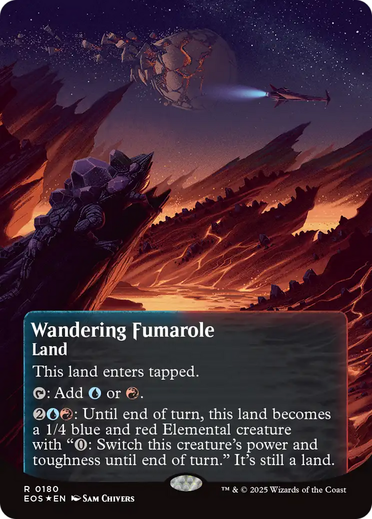 Wandering Fumarole (0180) (Borderless) (Galaxy Foil) [Edge of Eternities: Stellar Sights] | Boutique FDB TCG