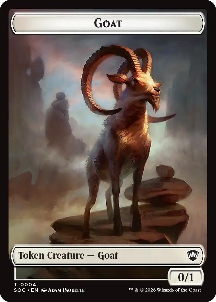 Goat // Fungus Beast Double-Sided Token [Secrets of Strixhaven Commander Tokens] | Boutique FDB TCG