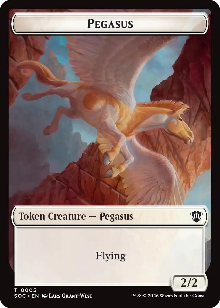Pegasus // Inkling (0022) Double-Sided Token [Secrets of Strixhaven Commander Tokens] | Boutique FDB TCG