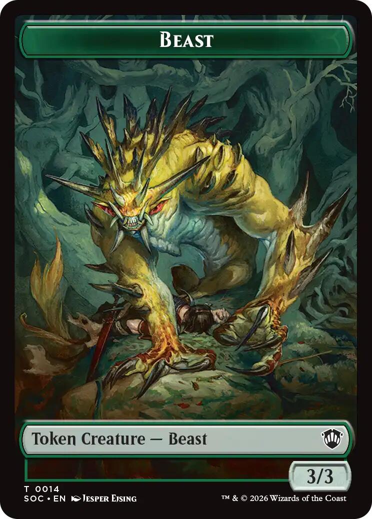 Beast // Fractal (0004) Double-Sided Token [Secrets of Strixhaven Commander Tokens] | Boutique FDB TCG