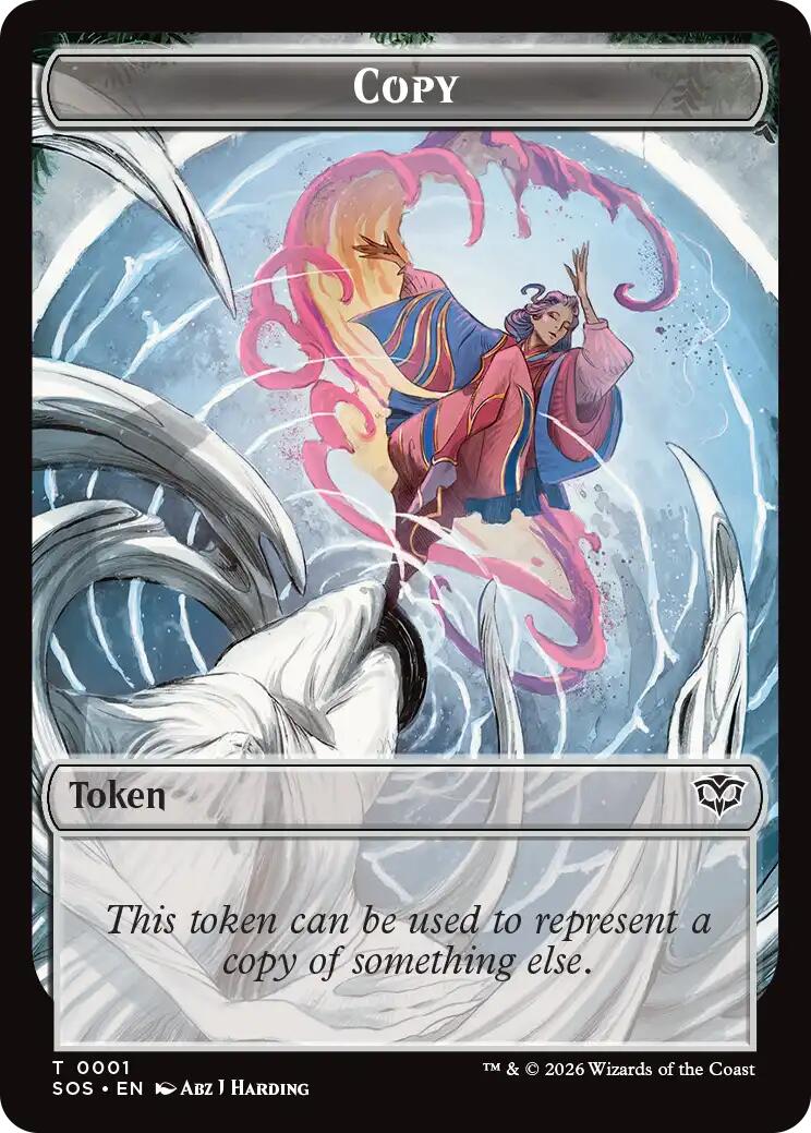 Copy // Spirit (0010) Double-Sided Token [Secrets of Strixhaven Tokens] | Boutique FDB TCG