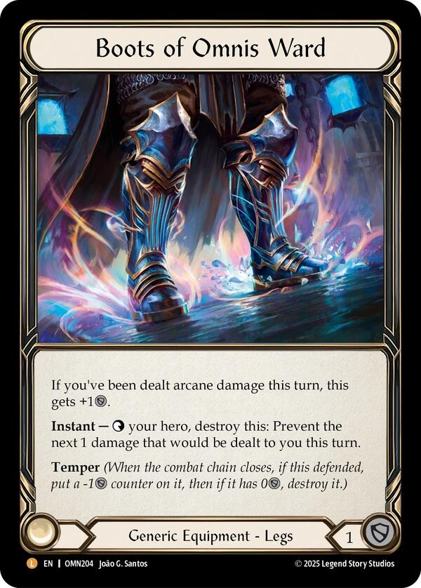 Boots of Omnis Ward [OMN204] (Omens of the Third Age)  Cold Foil | Boutique FDB TCG