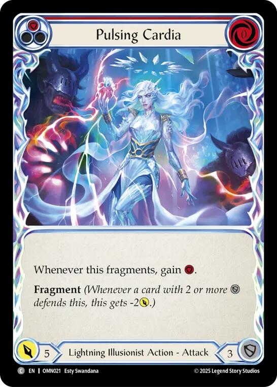 Pulsing Cardia (Red) [OMN021] (Omens of the Third Age)  Rainbow Foil | Boutique FDB TCG