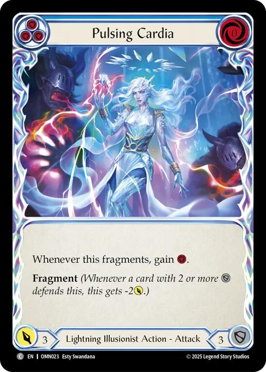 Pulsing Cardia (Blue) [OMN023] (Omens of the Third Age)  Rainbow Foil | Boutique FDB TCG