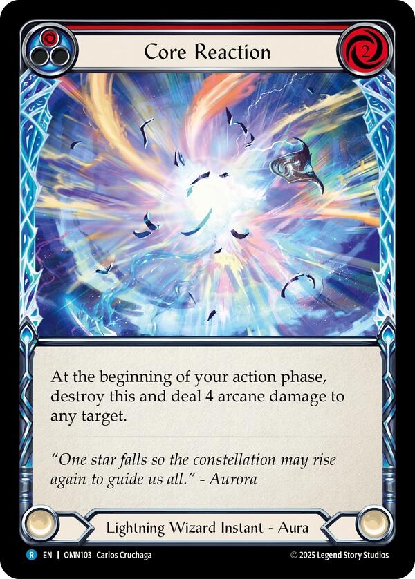 Core Reaction (Red) [OMN103] (Omens of the Third Age)  Rainbow Foil | Boutique FDB TCG