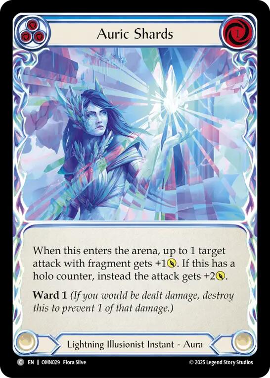 Auric Shards (Blue) [OMN029] (Omens of the Third Age)  Rainbow Foil | Boutique FDB TCG