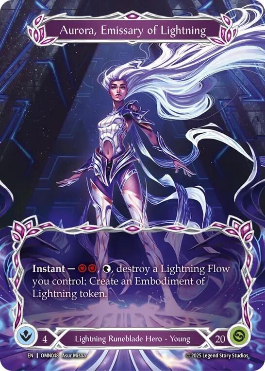 Aurora, Emissary of Lightning (Marvel) [OMN048] (Omens of the Third Age)  Cold Foil | Boutique FDB TCG