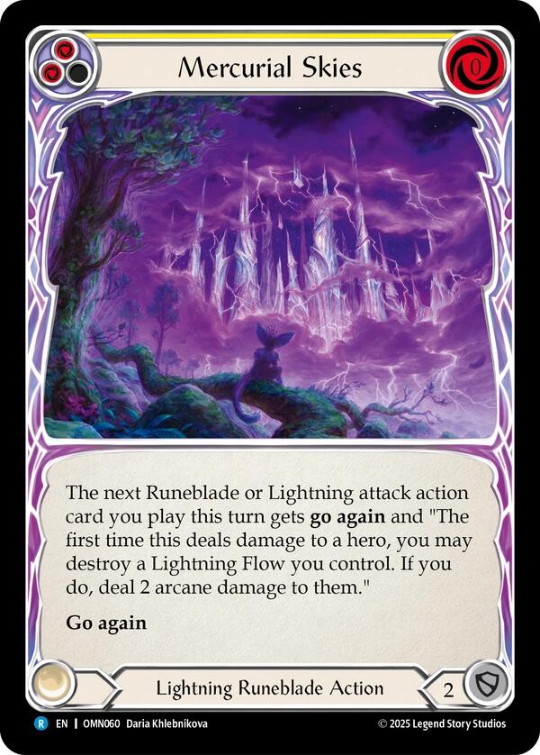 Mercurial Skies (Yellow) [OMN060] (Omens of the Third Age)  Rainbow Foil | Boutique FDB TCG