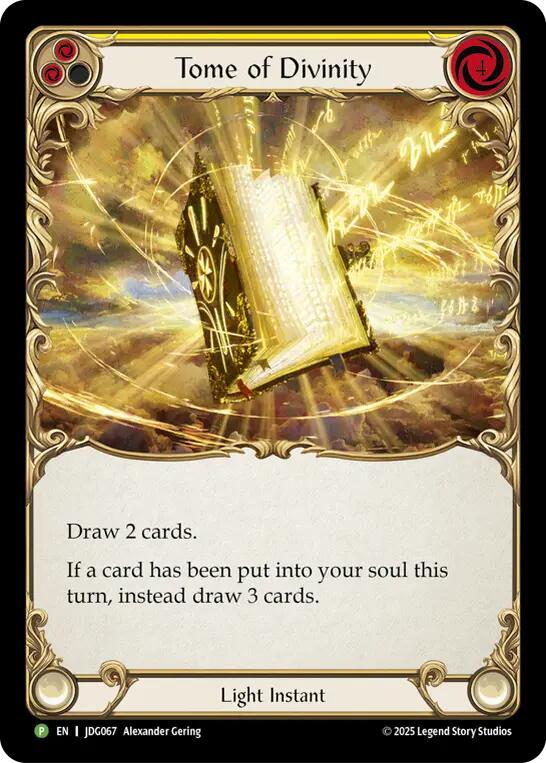 Tome of Divinity [JDG067] (Promo)  Cold Foil | Boutique FDB TCG